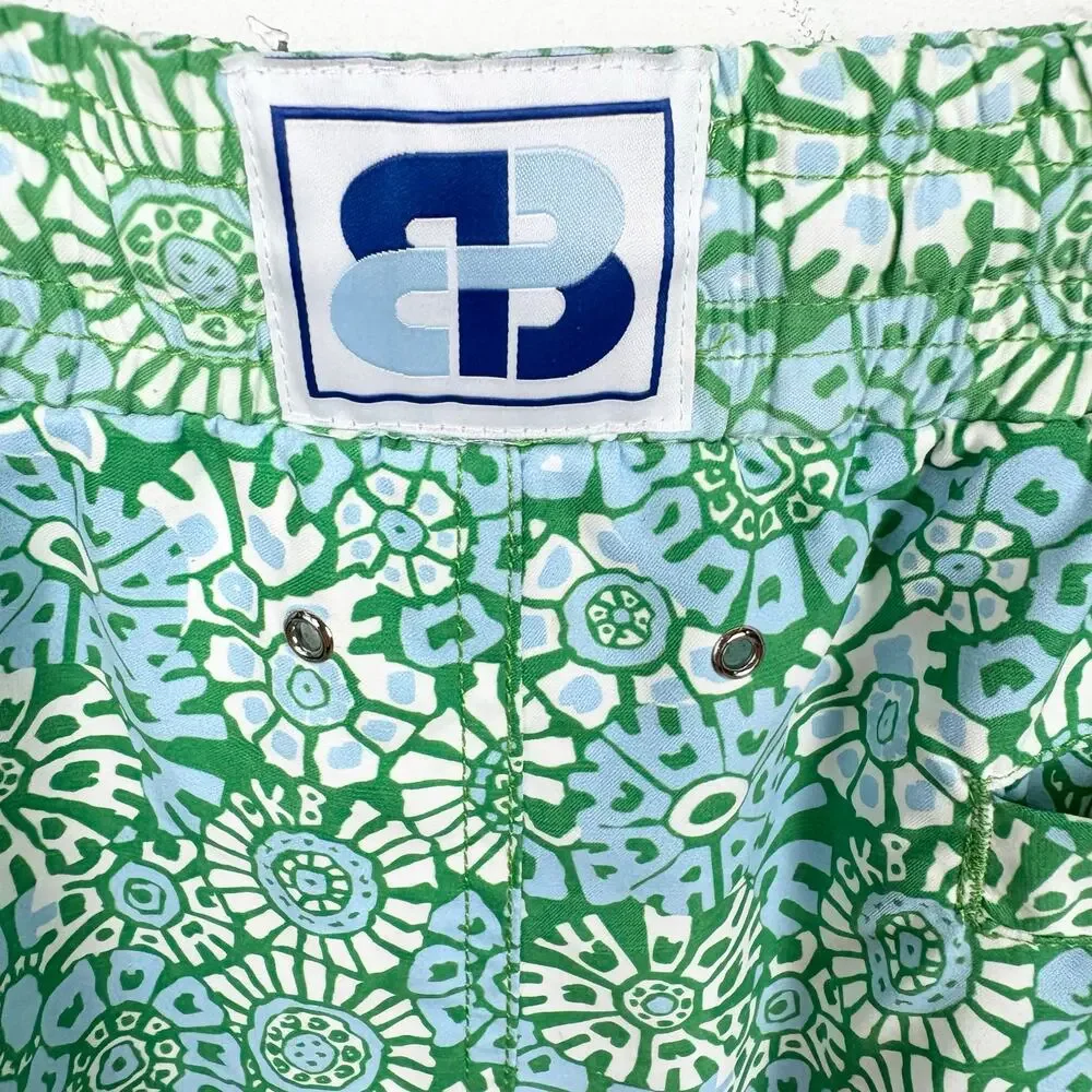 CK Bradley Skinnydippers Floral Swim Trunks Lined Polyester Elastic Waist 42
